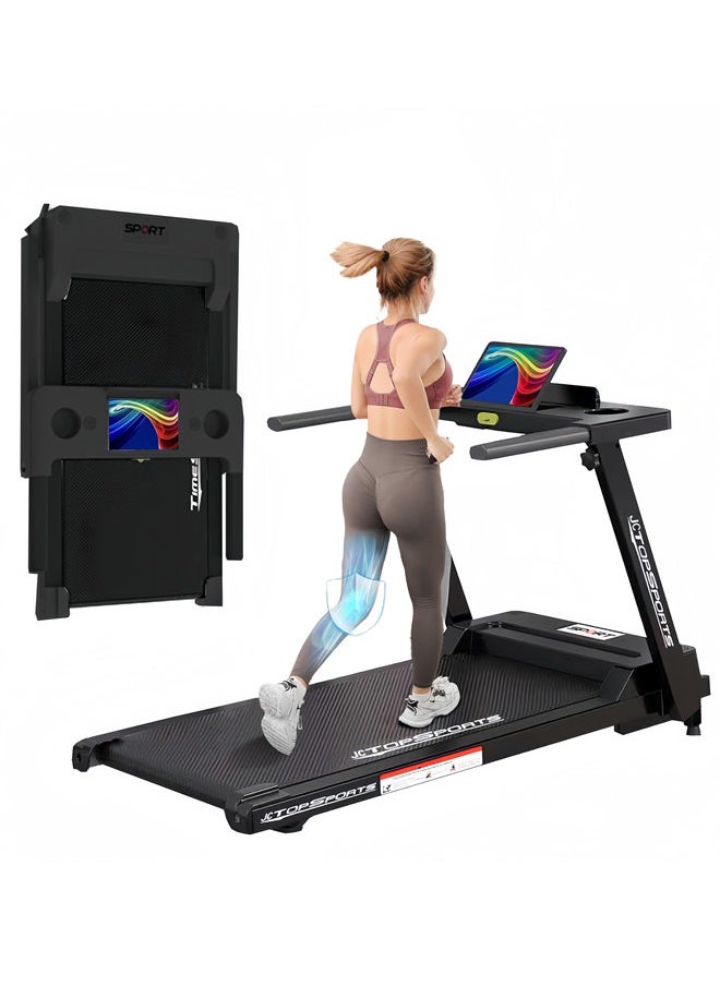 Sandinrayli Folding Treadmill, Foldable Home Fitness Equipment with LCD for Walking & Running, Cardio Exercise Machine, Store Under Bed/Sofa, Preset and Adjustable Programs  - Image 1