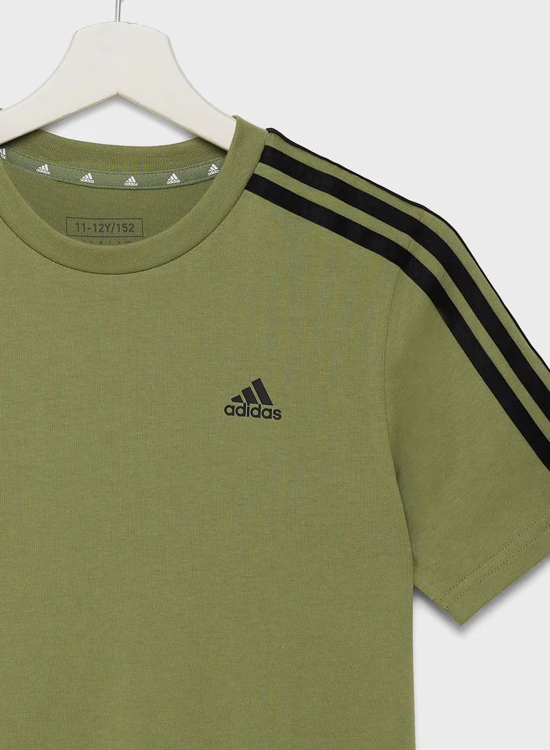 Adidas Youth 3 Stripes T-Shirt