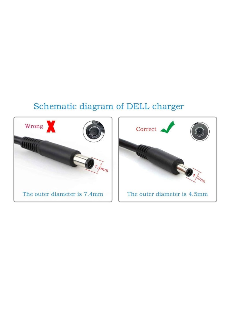 130W 90W Charger for Dell Optiplex 7090 7080 7070 7060 7050 5090 5080 5070 5060 D10U D02T D14U D10U003 D11S004 D13U002 D14U005 Micro Ultra Desktop 19.5V 6.67 amp 4.62 black adapter wire - Image 3