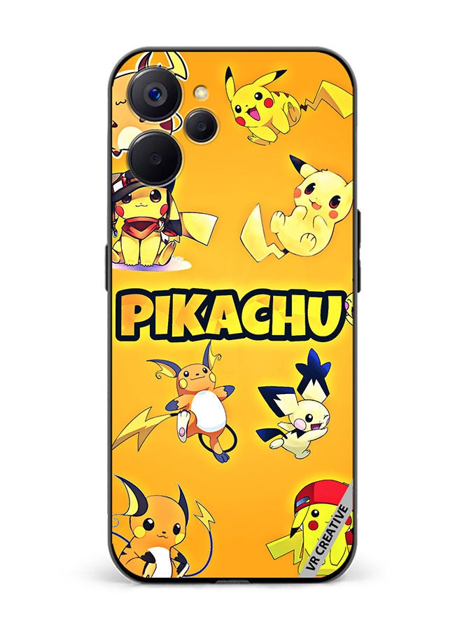 VR CREATIVE Protective Case Cover For Realme 10 5G Pikachu Surfing Design Multicolour - Image 1