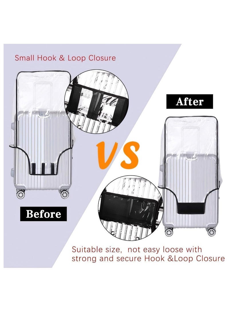URbazaar NNEWVANTE Clear PVC Suitcase Cover Protectors 30 Inch Luggage Cover Protectors for Wheeled Suitcase，Waterproof Dustproof and Anti-Scratch(30'') - Image 4