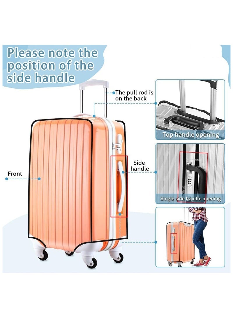 URbazaar NNEWVANTE Clear PVC Suitcase Cover Protectors 30 Inch Luggage Cover Protectors for Wheeled Suitcase，Waterproof Dustproof and Anti-Scratch(30'') - Image 3
