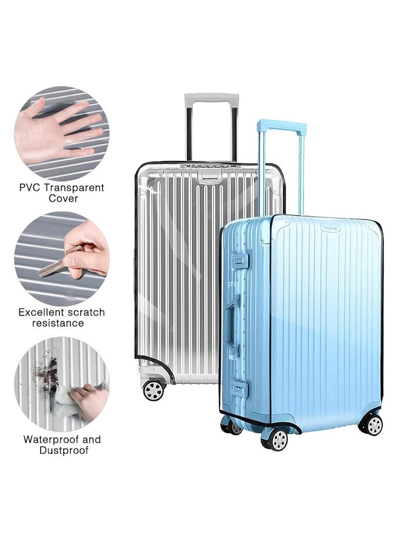URbazaar NNEWVANTE Clear PVC Suitcase Cover Protectors 30 Inch Luggage Cover Protectors for Wheeled Suitcase，Waterproof Dustproof and Anti-Scratch(30'') - Image 5