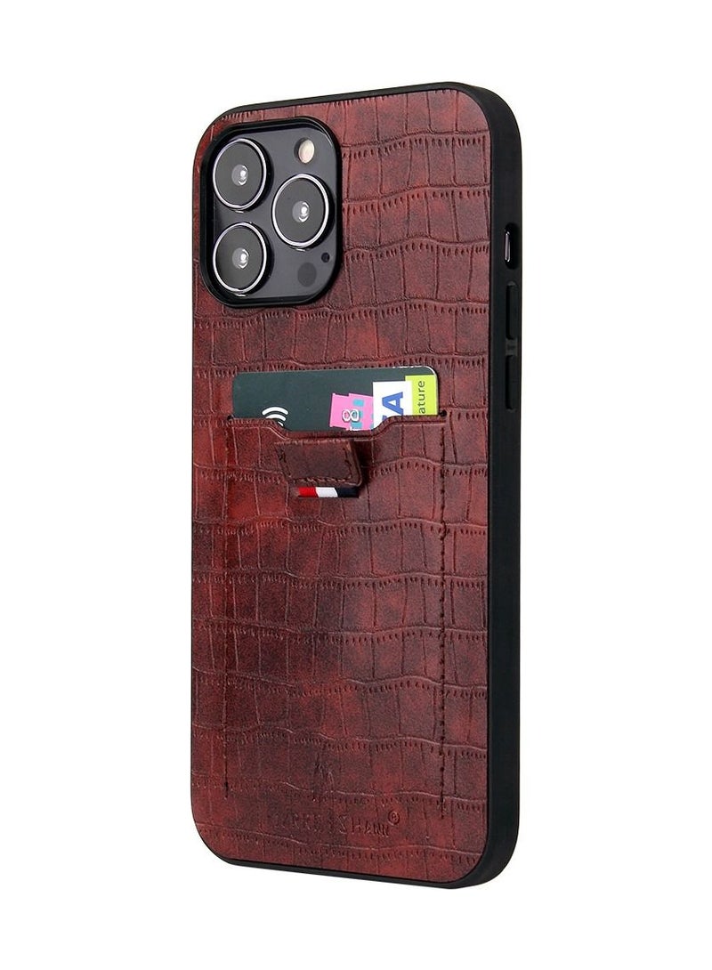 Suteni غطاء خلفي واقي جلدي لهاتف آيفون