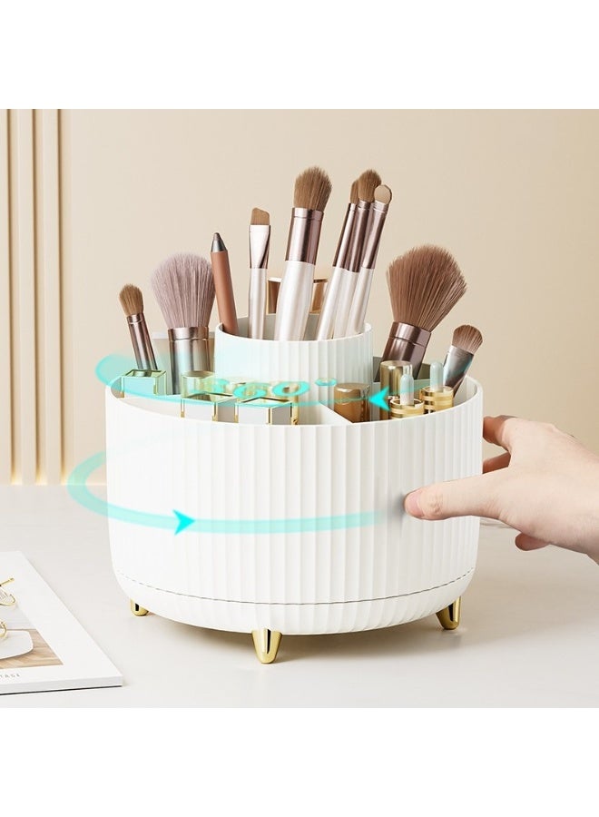 منظم مكتب دوّار بزاوية 360 درجة بخمس فتحات، منظم لتخزين الأدوات المكتبية واللوازم المكتبية، مناسب للمكتب، المدرسة والمنزل - Image 4