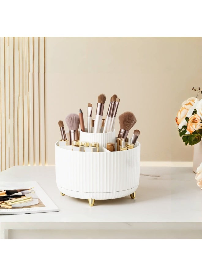 منظم مكتب دوّار بزاوية 360 درجة بخمس فتحات، منظم لتخزين الأدوات المكتبية واللوازم المكتبية، مناسب للمكتب، المدرسة والمنزل - Image 2