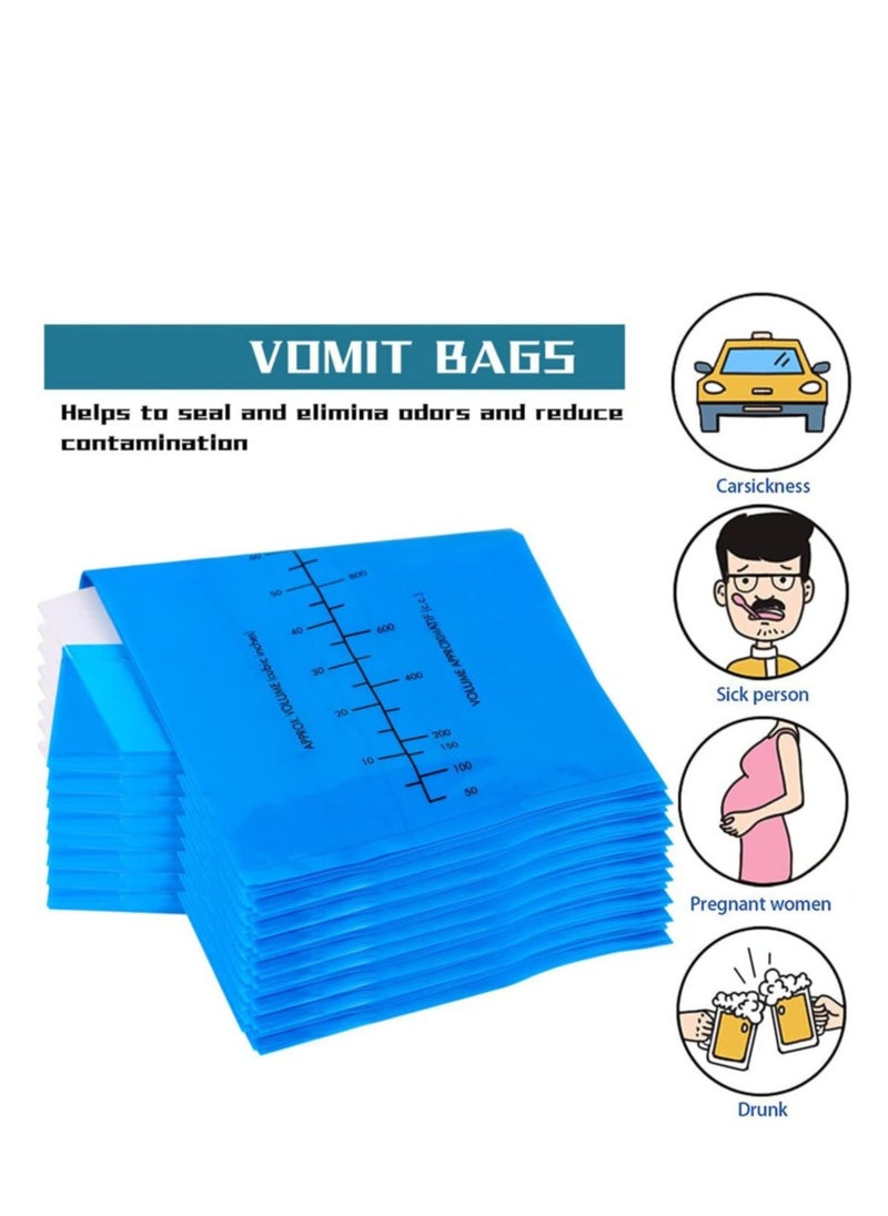 SYOSI - Vomit Bags Disposable Emesis Bag Throw Up Barf Bags Puke Bag Portable Nausea Bags for Airsickness Travel and Car Motion Sickness Morning Sickness 20 Pack 1000ML - Image 1