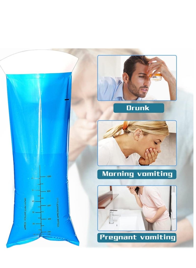 SYOSI - Vomit Bags Disposable Emesis Bag Throw Up Barf Bags Puke Bag Portable Nausea Bags for Airsickness Travel and Car Motion Sickness Morning Sickness 20 Pack 1000ML - Image 1