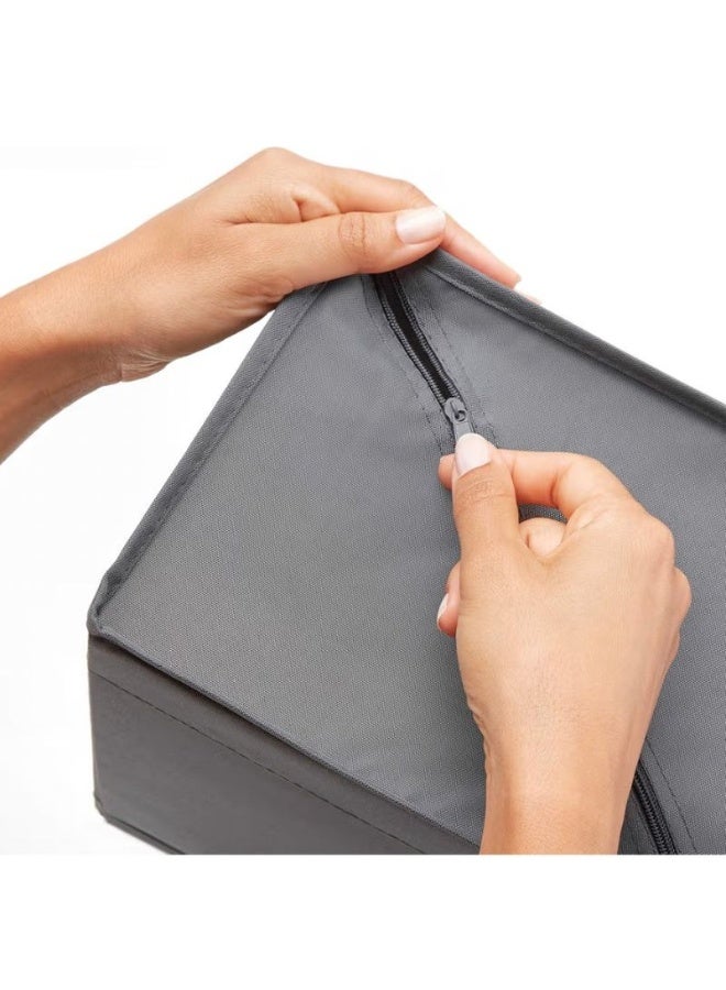 ريان مجموعة صناديق تخزين الأحذية القابلة للتكديس من راين – قابلة للطي، نافذة شفافة، موفرة للمساحة، 2 قطعة، صناعة إسبانية فاخرة - Image 5