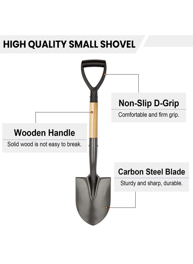 VNIMTI Shovel for Digging，Small Round Shovel with an Overall Length of 28 Inches，Kids Beach Shovel with D-Handel,Mini Garden Shovel,Car Snow Shovel - Image 2