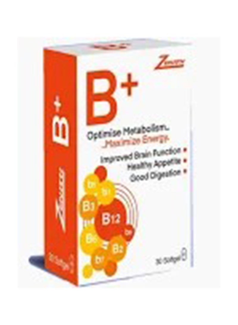 كبسولات زينيث بي بلس الناعمة لوظائف المخ، 30 كبسولة
