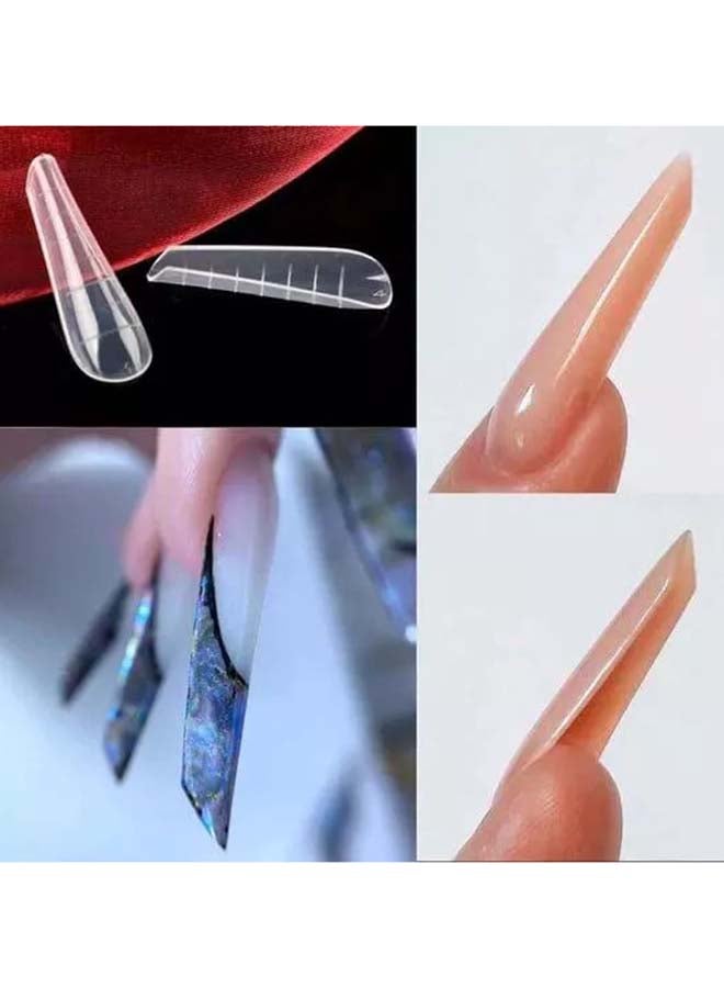 brunson Dual Nail Forms for Poly Extension Gel Pre-shaped False Tips with Scale 120pcs Manicure Tool for Nail Extensions Mold Nail Tips Acrylic Nails False Nails Manicure Tool - Image 2