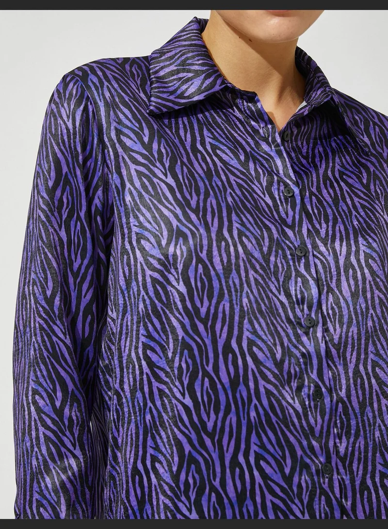 KOTON Satin Shirt Relax Fit