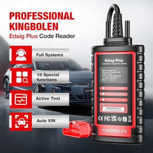 KINGBOLEN Ediag Plus Bluetooth Scanner All System Bidirectional Test OBD2 Diagnostic Scanner for iOS Android with CANFD Protocol Auto VIN 15 Rest 1 Year Without fee Update - Image 3