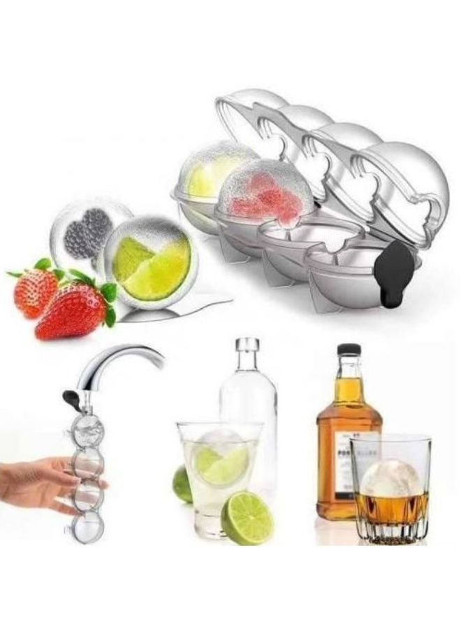 Large Diy Mould 4 hole Round Ice Ball Mold Ice Ball Maker for Cocktails - Image 4