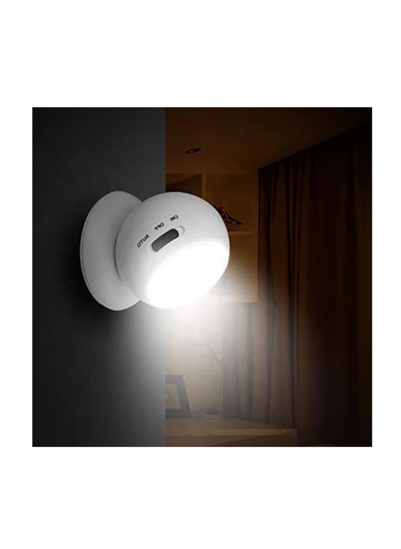 Generic - 360° Rotating Spherical LED Night Light with Motion Sensor, 120 lm, Magnetic Base, Indoor Lighting for Bedroom, Closet, Hallway, Stairs, Soft Warm Light - Image 1