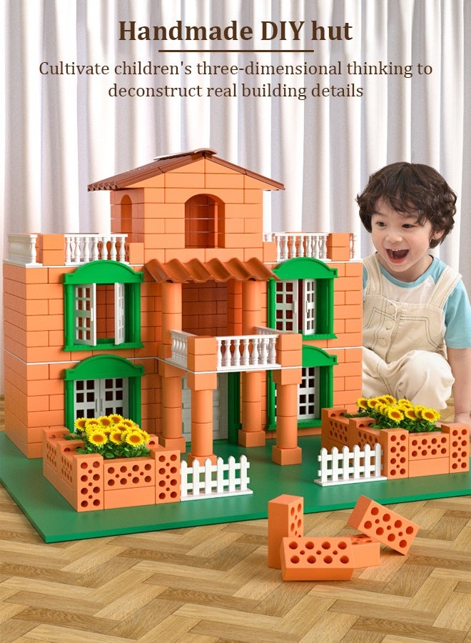 little bricklayer children's handmade DIY hut cover - Image 5