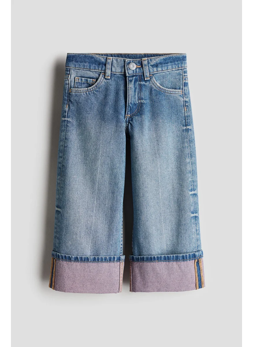 H&M Wide Leg Ankle Jeans