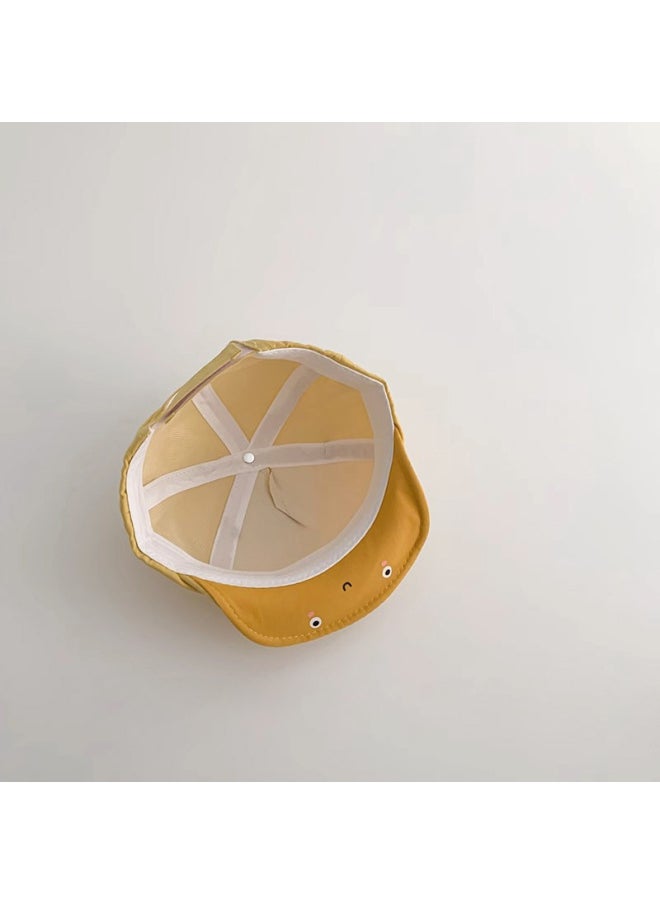 Generic - Little Red Book Recommend Baby Hat 2024 Cute Super Cute Ins Soft Brim Sun Protection Baby Cap Sun Visor Hat-Color:Yellow--Specifications:44-46CM (recommended Age 3 Months -16 Months) - Image 1