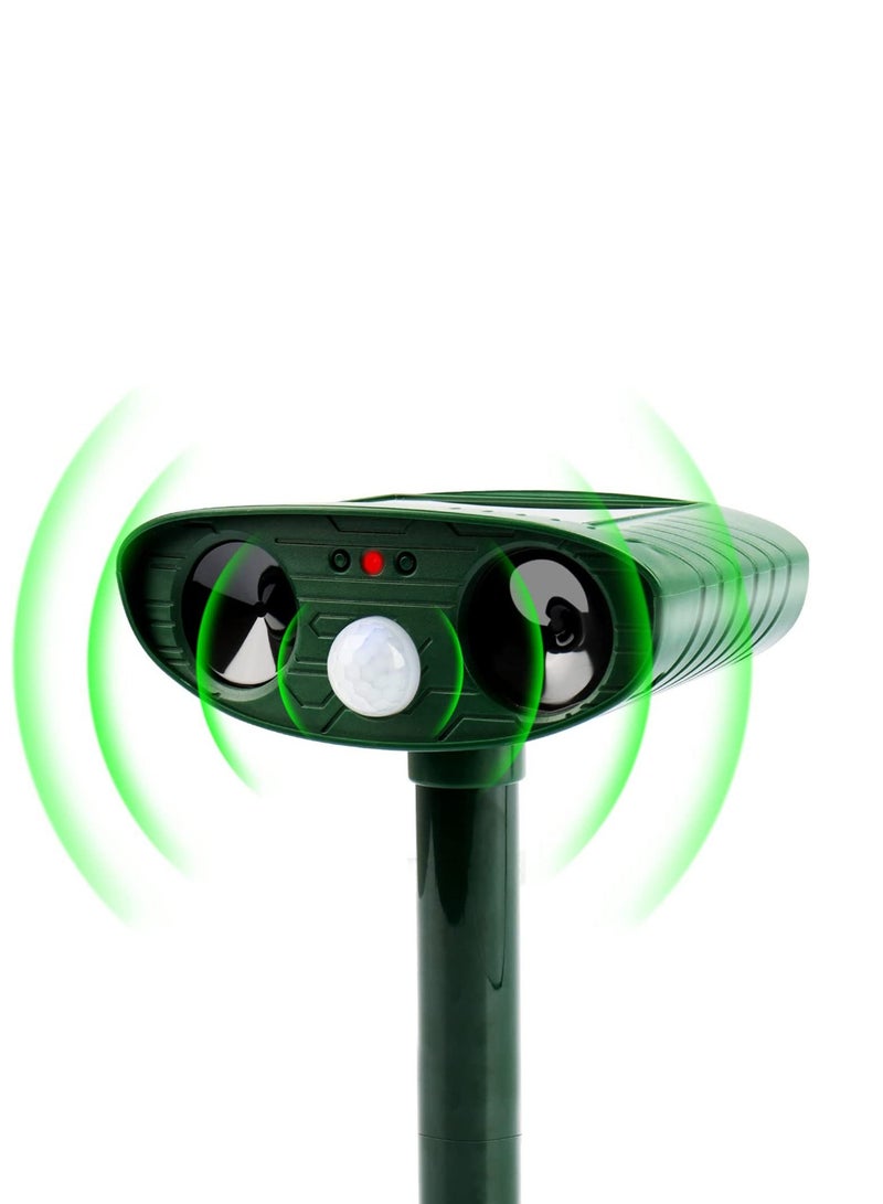 general Ultrasonic Animal Repeller, Solar Powered Animal Repellent, Waterproof Animal Deterrent Devices Outdoor Repels, Effectively Repels Dog Cat Deer Raccoon Rabbit Squirrel Bird Farm Garden Yard - Image 1