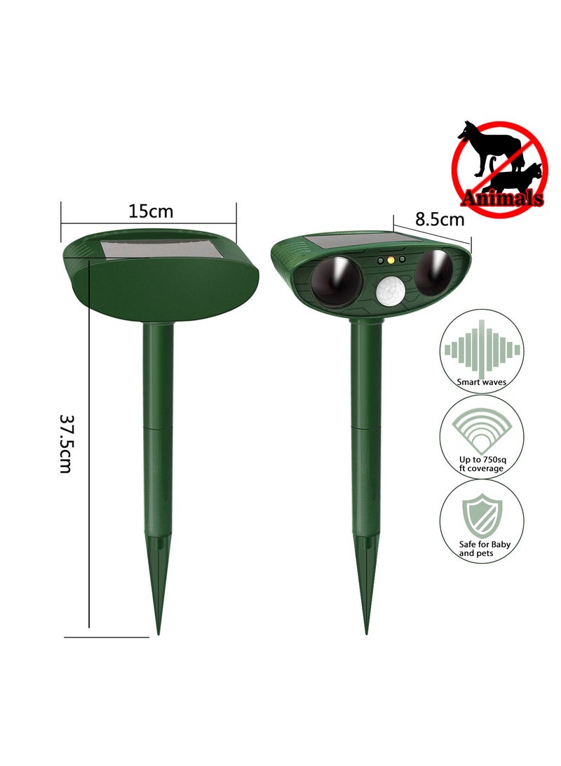 general Ultrasonic Animal Repeller, Solar Powered Animal Repellent, Waterproof Animal Deterrent Devices Outdoor Repels, Effectively Repels Dog Cat Deer Raccoon Rabbit Squirrel Bird Farm Garden Yard - Image 4
