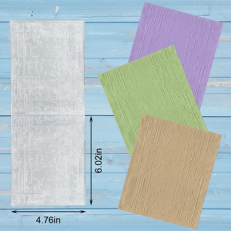 ALIBBON Irregular Background Plastic Embossing Folders for Card Making, Stripe Dots Background Embossing Folders for DIY Scrapbooking, Ink Marks Folders for Paper Craft Photo Album Decorations - Image 2