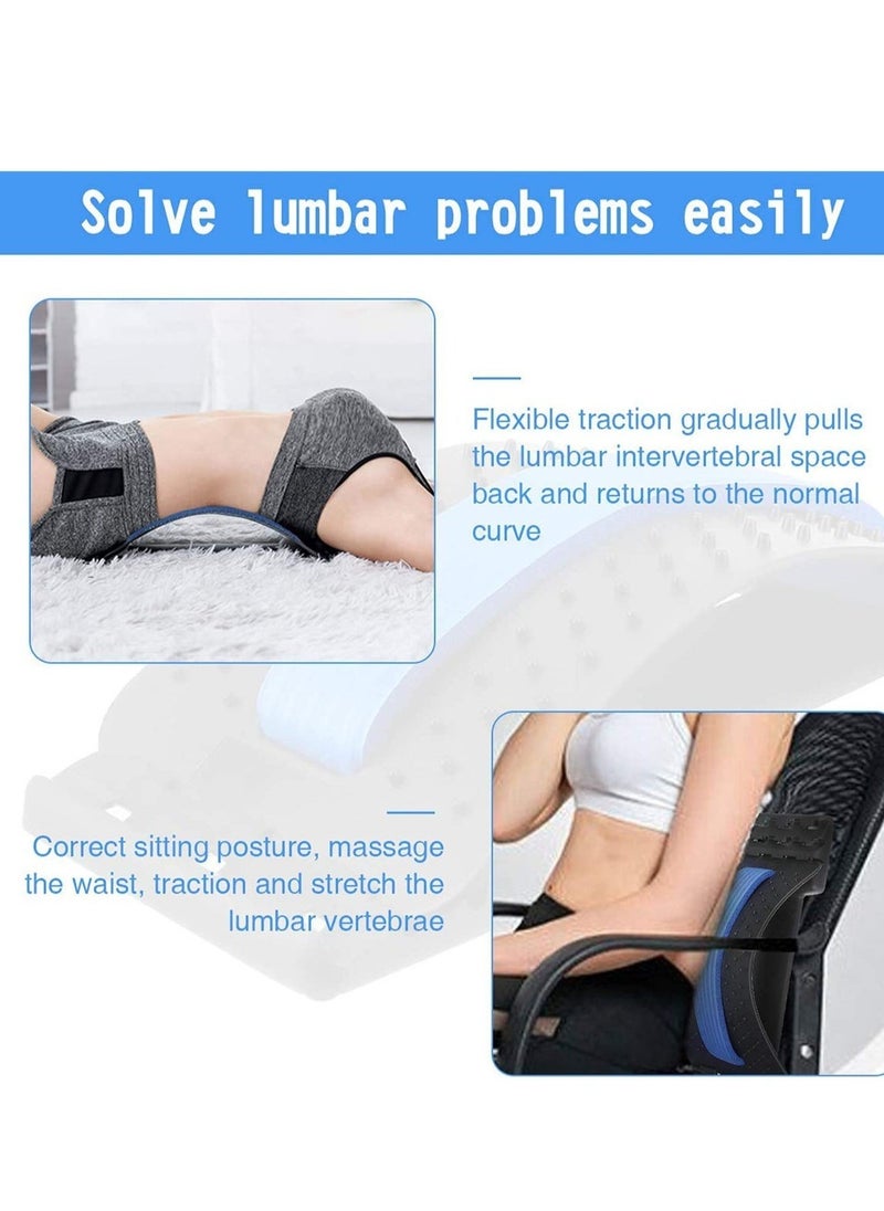 إسكدنيا Back Stretcher, Lumbar Support Device Multi-Level Back Massager Spine Deck Back Stretching Treatment Spinal Lumbar Back Stretcher, Those Suffering Pain for Sciatica, Lumbar and Back - Image 3