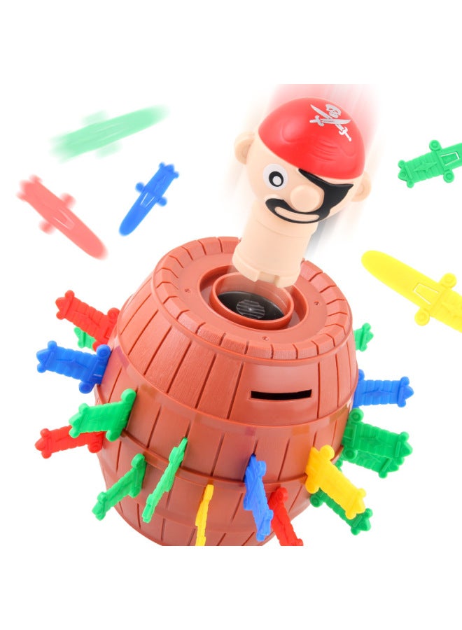 Children's Funny Funny Pirate Bucket 24 Daggers Multiplayer Party Strange Funny Desktop Game Toy-Color:NO.1821 Trick Pirate Barrel 284.4G - Image 3