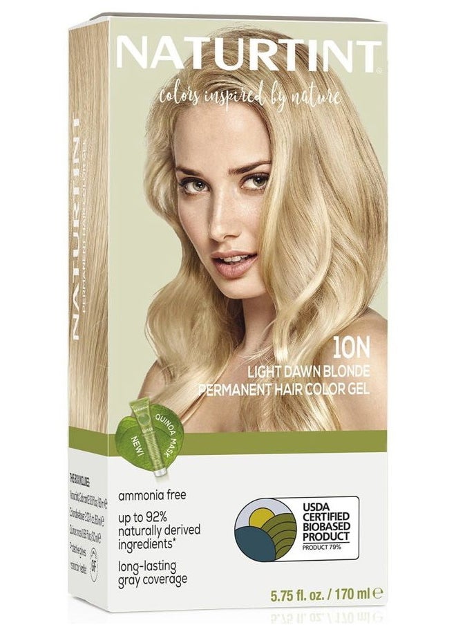 NATURTINT 10N Light Dawn Blonde Permanent Hair Color (Pack of 1), Ammonia Free, Vegan, Cruelty Free, up to 100% Gray Coverage, Long Lasting Results (Packaging may vary)  - Image 1