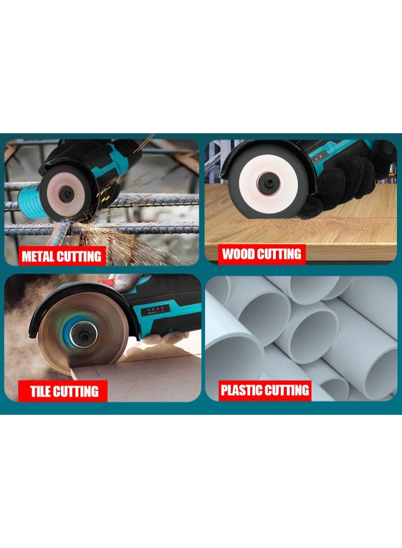 آلة صنفرة وتلميع زاوية لاسلكية صغيرة 12 فولت - مجموعة أدوات كهربائية تعمل ببطارية ليثيوم للتلميع والطحن - Image 3
