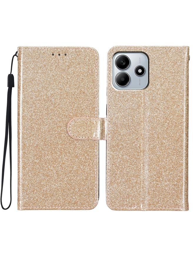 اس-توب جراب هاتف Redmi Note 14 5G جراب هاتف جلدي قابل للطي لامع باللون البودرة - Image 1