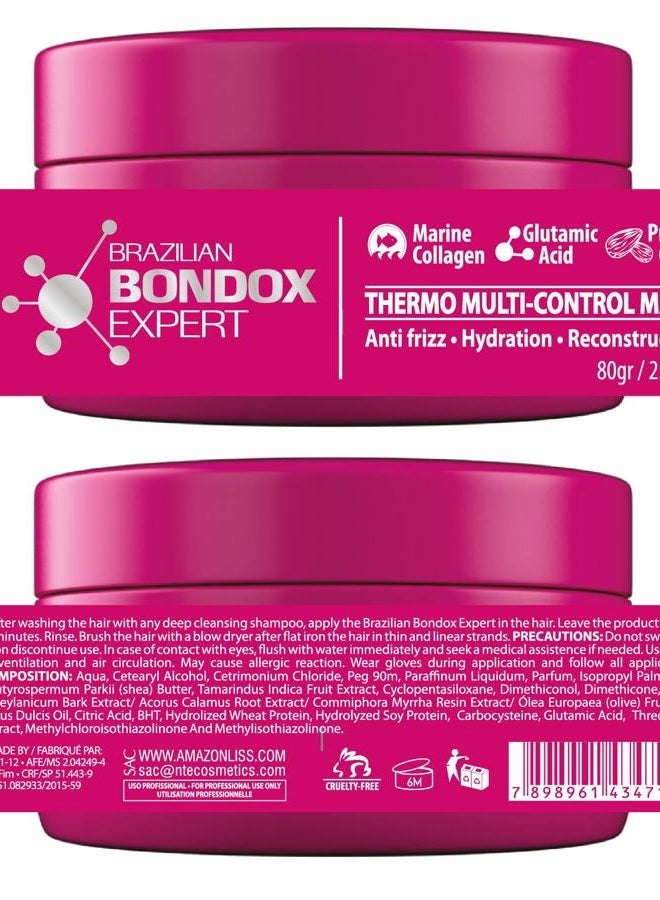 Nutree Professional HAIR TREATMENT MASK FOR DAMAGED BRAZILIAN BONDOX 2.82 oz Thermal Activated Mask for Dry Frizzy Hair | Formaldehyde Free Cruelty Free | Results for up to 1-3 months | Almond Oil - Image 5