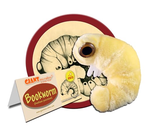 Giant Microbes GIANTmicrobes Bookworm Plush Learn About Science Microbes Books and Worms with This Adorable Gift for Friends Family Readers Librarians Scientists Bibliophiles Insect Fans and Nature Lovers - Image 5
