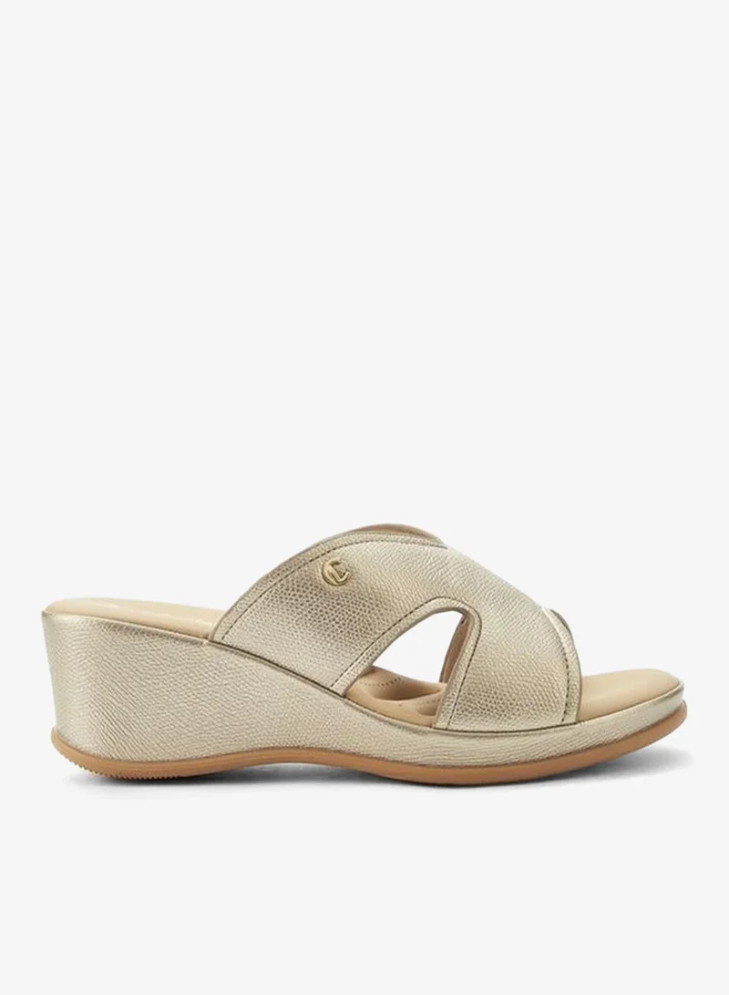 لو كونفورت Slip On Sandal With Wedge Heel