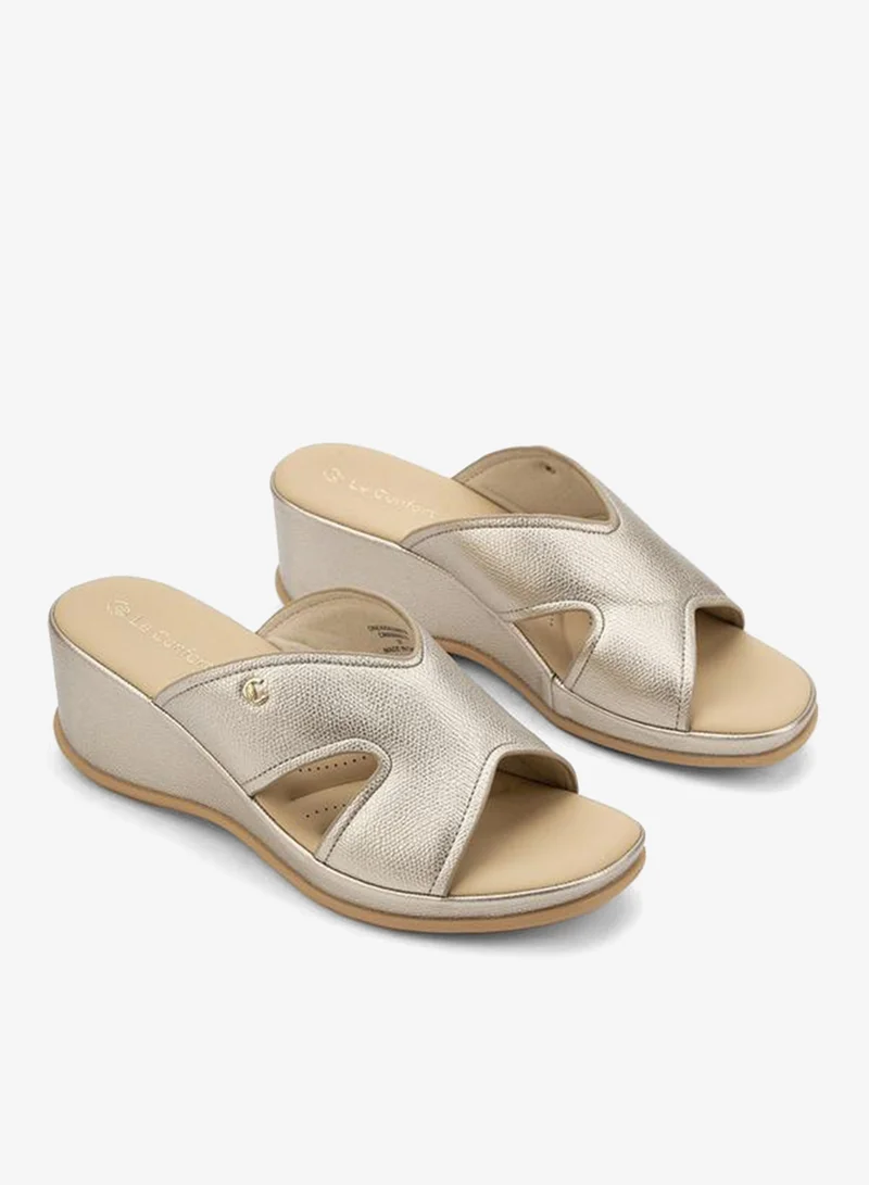 لو كونفورت Slip On Sandal With Wedge Heel