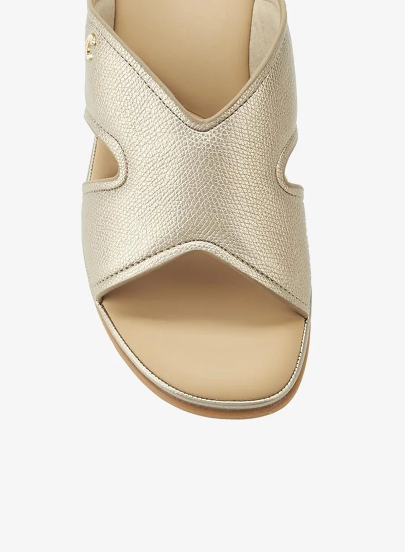 Le Confort GOLD Slip On Sandal With Wedge Heel for Women | Best Price UAE
