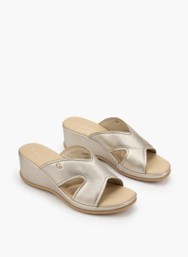 Le Confort Slip On Sandal With Wedge Heel