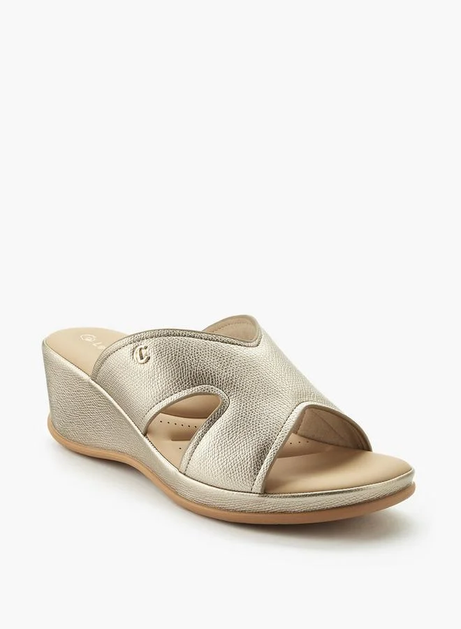 Le Confort Slip On Sandal With Wedge Heel