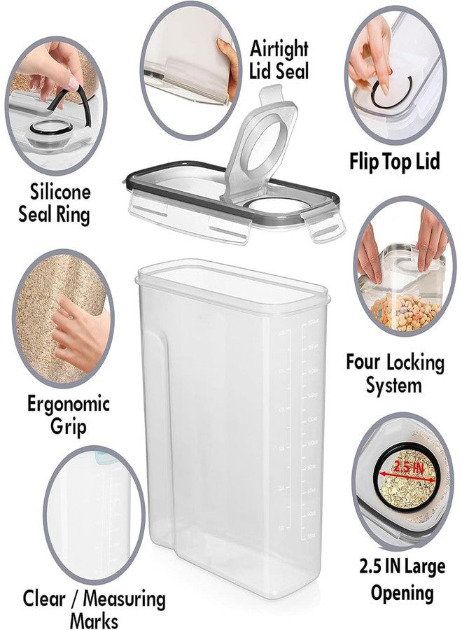 Shazo 2PC 6.3L /213OZ EXTRA Large Airtight Food Storage Cereal Containers for Bulk Food Storage BPA-Free Plastic Container, Pantry Organization and Canister for Rice, Pasta, Sugar & Flour - Image 4