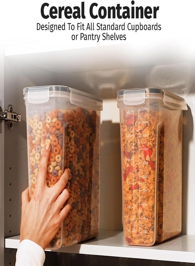 Shazo 2PC 6.3L /213OZ EXTRA Large Airtight Food Storage Cereal Containers for Bulk Food Storage BPA-Free Plastic Container, Pantry Organization and Canister for Rice, Pasta, Sugar & Flour - Image 3