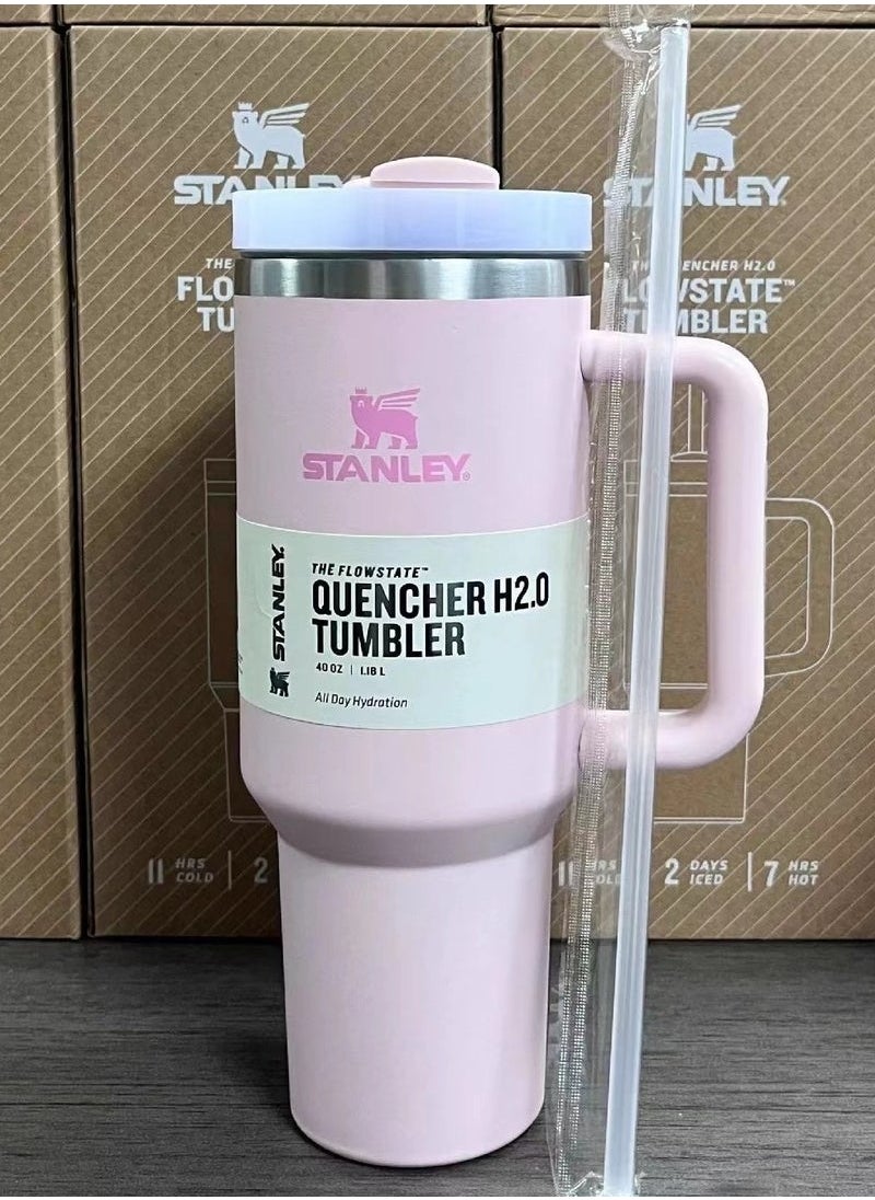 Stanley - Quencher H2.0 FlowState Stainless Steel Vacuum Insulated Tumbler with Lid and Straw for Water, Iced Tea or Coffee, Smoothie and More, 40 oz - Image 1