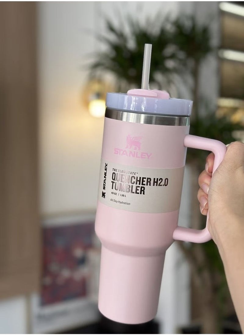 Stanley - Quencher H2.0 FlowState Stainless Steel Vacuum Insulated Tumbler with Lid and Straw for Water, Iced Tea or Coffee, Smoothie and More, 40 oz - Image 1