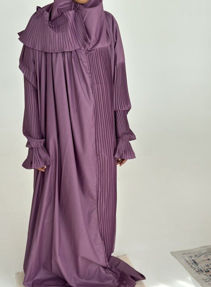 Gerenic Prayer Rug with Prayer Sheet with Pleats - Bee Set - Sugar/Purple  - Image 2