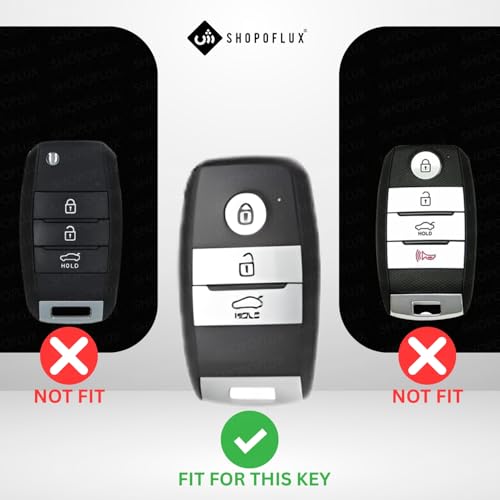 SHOPOFLUX TPU Key Cover Compatible with Kia Sonet | Carens | Seltos 3 Button Smart Key Only (White) - Image 2