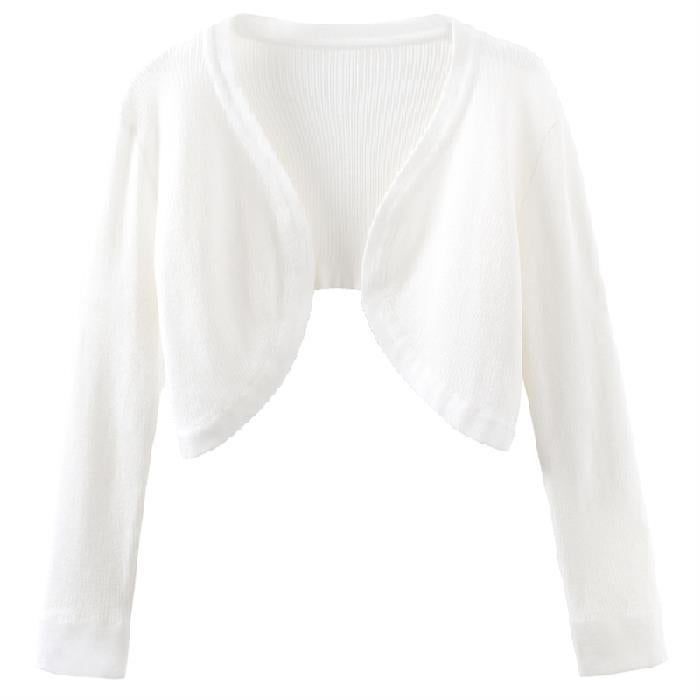 Design Sense Niche Cardigan Womens Summer Sunscreen Waistcoat Short Shawl Knitted Ice Silk Blouse Thin Outer Top White