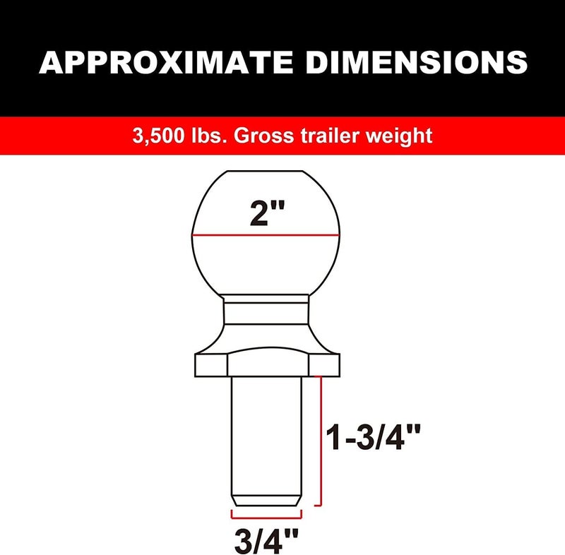 BIG RED 2" Diameter Trailer Hitch Ball - Image 5