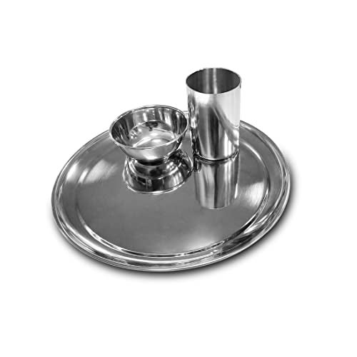 Shri & Sam Stainless Steel Shagun Dinner Set (50 Pcs Glory Set),Solid - Image 1