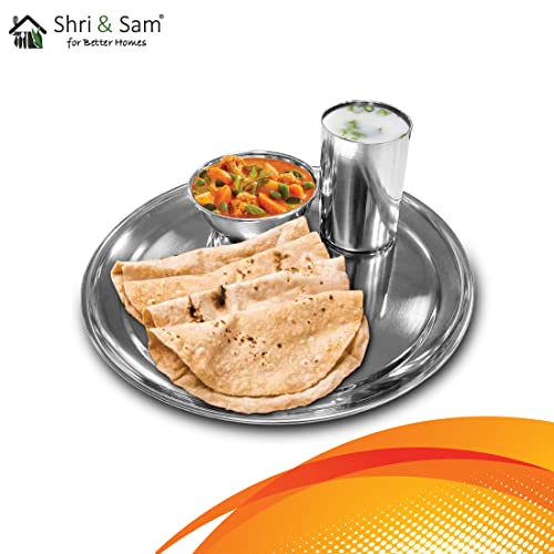Shri & Sam Stainless Steel Shagun Dinner Set (50 Pcs Glory Set),Solid - Image 3