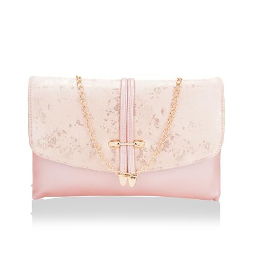 Lavie Women's Chirpy Envelope Clutch Light Pink Ladies Purse Handbag - Image 1