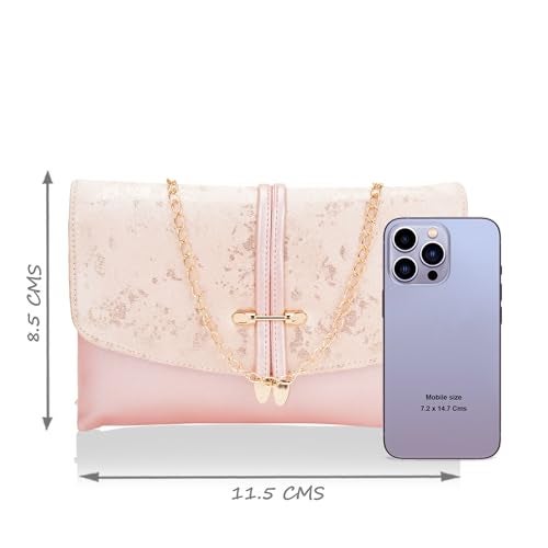 Lavie Women's Chirpy Envelope Clutch Light Pink Ladies Purse Handbag - Image 4